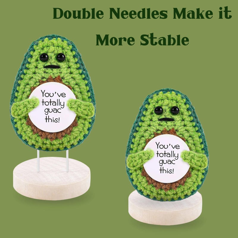 PinCute 2Pcs Dual Needle Wooden Base for Doll - Holder for Crochet Emotional Potato Pickle Pineapple Dolls and Figurines Display Stand Home Decorative Showcase Holder for Toys, Collectibles, Miniature Things - Image 2